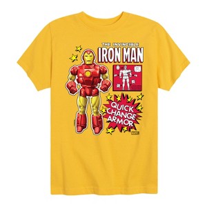 Boys' - Marvel - Iron Man Action Figure Short Sleeve Graphic T-Shirt - 1 of 4
