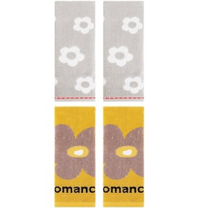 REGALWOVEN 4 Pcs Cute Floral Pattern Cotton Bathroom Soft Absorbent Hand Towel - 1 of 4