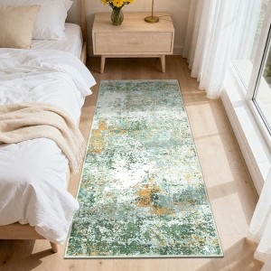 Modern Abstract Rea Rugs for Living Room, Large Washable Bedroom Rug - 1 of 4