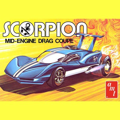 Skill 3 Model Kit Scorpion Mid-Engine Drag Coupe 1/25 Scale Model by AMT