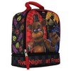 Five Nights At Freddy's Let's Eat Dual Compartment Insulated Soft Lunch Bag Tote Bag Black - 2 of 4