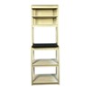 INFURNIC Kitchen Racks Sleek Bakers Rack with Storage and Open Shelves for Modern Kitchen Spaces, White Black, 23.62"*15.75"*66.93" - 3 of 4