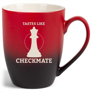 100 North Queen Chess Piece 10 Ounce Red and Black Two Toned Ombre, Comfortably Fits Your Hands, Ceramic Tea Coffee Cup Mug, Tastes Like Checkmate - 1 of 1