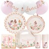 Blue Panda 219-Piece Ballerina Birthday Party Decorations, Dinnerware Set with Plates, Napkins, Cups, Tablecloth, Banner, Favor Bags, Balloons (Serves - 4 of 4
