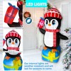 Itopfox 5.5FT Christmas Inflatable Penguin with Gift Boxes LED Lighted Blow Up Yard Decoration 1 Piece for Indoor Outdoor Lawn Holiday - 4 of 4