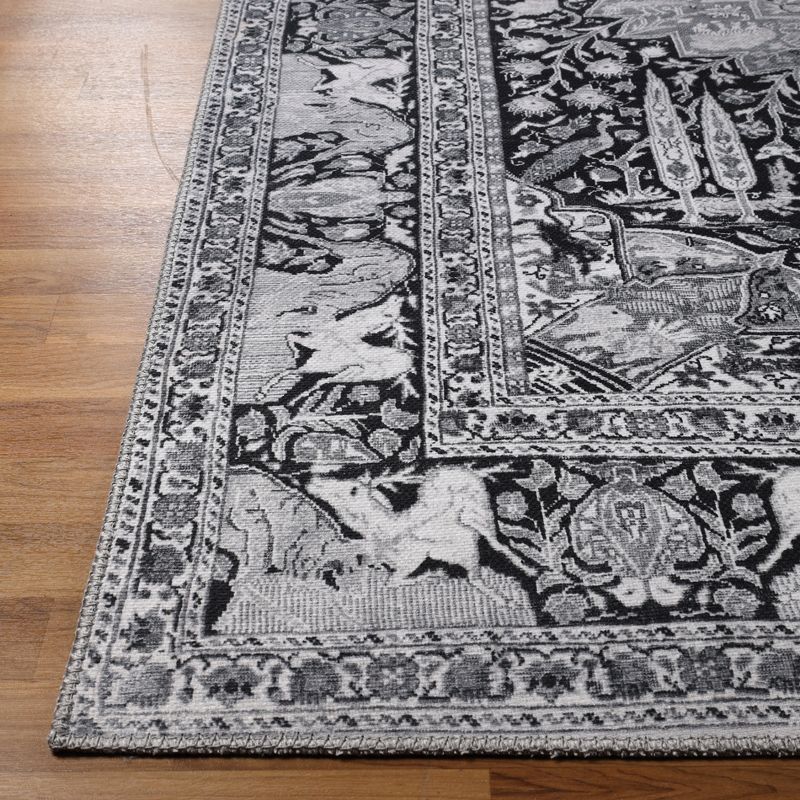 Bohemian Floral Medallion Indoor Area Rug or Runner by Blue Nile Mills, 4 of 9