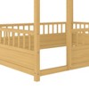 Kumasinova Solid Wood Twin/Full Bed Frame,Kids Floor Bed with Safety Rails,Twin/Full Size Bed Frame with House Roof Design,Bed Frames for Children - 3 of 4