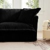 49'' Slip-covered Armchair with 1 Big Back Cushion and 2 Big Toss Pillows, Single Deep Seat Comfy Black - 3 of 4