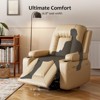 Large Power Lift Recliner Chair for Elderly, Faux Leather Reclining Sofa w/ Heat, Massage, Side Pocket & Cup Holder for Living Room,21" width - 3 of 4