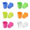 SUNPACK 2.5" Square Seedling Pots for Indoor Gardening, Mixed Colors (Pack of 6) - 2 of 3