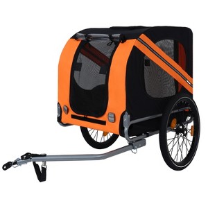 Gsluuk Large Folding Bike Trailer for Dogs – 120LB Capacity All-Terrain Pet Carrier - 1 of 1