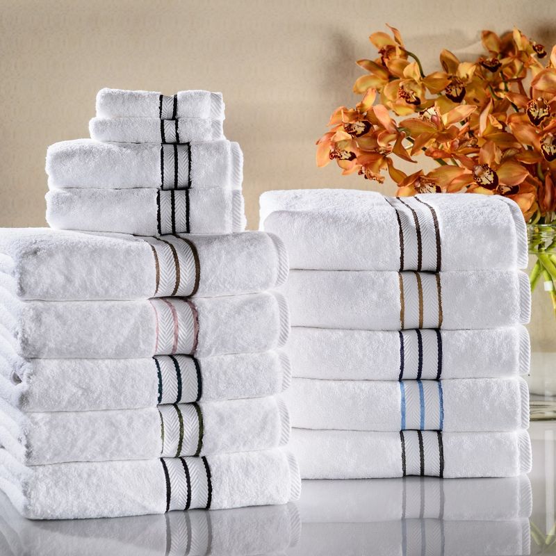 Premium Cotton Solid Plush Heavyweight Hotel Luxury Towel Set by Blue Nile Mills, 6 of 7