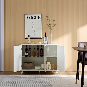 Buffet Storage Cabinet Serving Sideboard, Sideboard Buffet Cabinet with 3 Doors and Removable Shelves, for Living Room Dining Room - 1 of 4