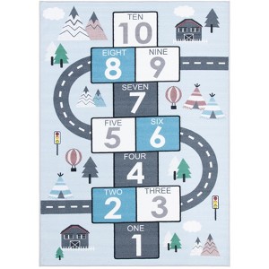 Kids Playhouse KPH226 Power Loomed Machine Washable Slip Resistant Rugs - Safavieh Kids - 1 of 4