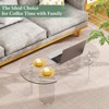 Artloge Clear Acrylic Coffee Table Living Room Accent Table with 4 Legs for Lounger Room - 4 of 4