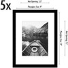 Americanflat 9x12 Picture Frame in Black - Set of 5 Frames - Displays 6x8 With Mat and 9x12 Without Mat - 2 of 4