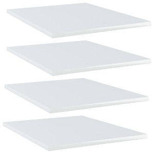 vidaXL Bookshelf Boards 4 pcs High Gloss White 15.7"x19.7"x0.6" Engineered Wood - 1 of 4