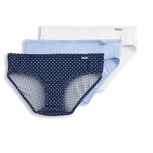 Jockey Women's Supersoft Bikini - 3 Pack 7 Nautical Blue Dot/powder  Blue/white : Target