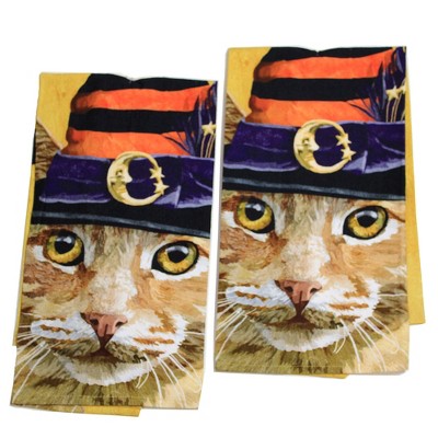 Halloween 26.0" Witch Cat Chuck Towel Flour Sack Towel  -  Kitchen Towel