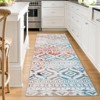 Hallway Runner Rug Washable Soft Non Slip Geometric Area Rug, Low Pile Stain Resistant Distressed Floor Carpet, Faux Wool Carpet for Entryway - 3 of 4