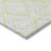 Yellow And Ivory Geometric Washable Indoor Outdoor Area Rug - 4 of 4