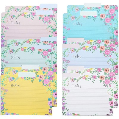 Paper Junkie 12-Pack Floral File Cabinet Folders with 1/3 Cut Tab A4 Letter Size Document 11.5 x 9 in, 6 Design