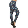 Slickblue Plus Size One Size Printed Leggings, Slim Fit Full Length, Banded High Waist, Stretch Pants, Multicolor - 2 of 4