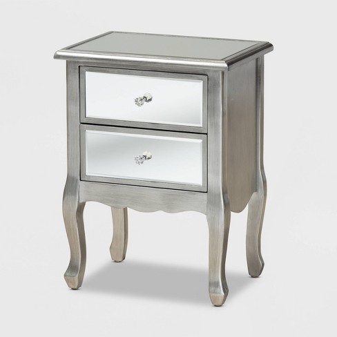 Silver nightstand deals