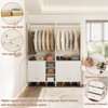 Besiost 54-In Closet System Set with Wood Drawers, Freestanding Closet Organizer with Hanging Rods - 3 of 4