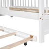 Twin Size House Bed w/2 Drawers and Storage Shelves, Wood Family Bed with Roof & Fence Rails Playhouse Tent Bed Frame, Multiple-Function Daybed - 3 of 4