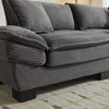 Akoasm Comfortable Velvet Double Sofa Bed with Pillows for Bedroom & Living Room-Grey - 3 of 4