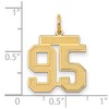 Black Bow Jewelry 14k Yellow Gold, Jersey Collection, Medium Number 95 Pendant - 2 of 3
