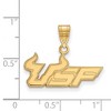 Black Bow Jewelry 14k Yellow Gold Plated Sterling Silver South Florida Bulls NCAA Medium Pendant - 2 of 3