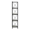 Vynxaria 60" Corner Bookshelf - Modern 4-Tier Etagere with Grey Wood-Look Finish - 4 of 4