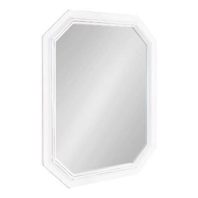 28" x 36" Palmer Octagon Wall Mirror White - Kate & Laurel All Things Decor