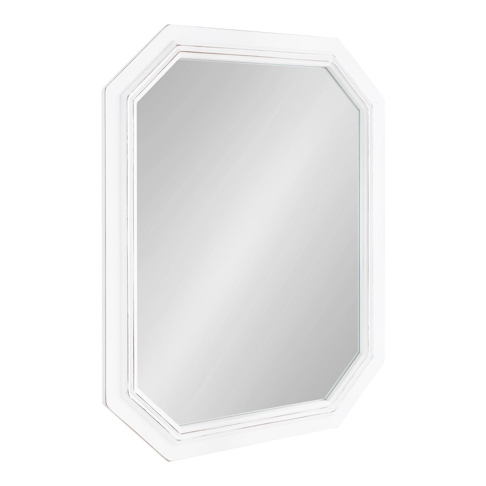 Photos - Wall Mirror 28" x 36" Palmer Octagon  White - Kate & Laurel All Things Deco