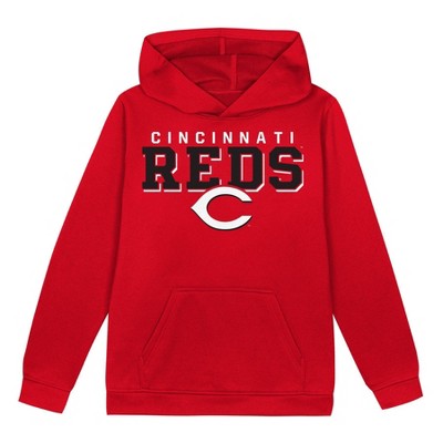 MLB Cincinnati Reds Boys' Poly Hooded Sweatshirt