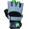 Meister Wrist Wrap Gel Weight Lifting Gloves - Gray/Neon Green - 2 of 4