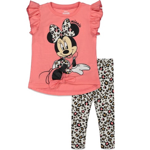 Disney Minnie Mouse Baby Girls T-shirt And Leggings Outfit Set