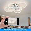HANPURE Modern LED Ceiling Light, Dimmable Flush Mount, 6-Ring Acrylic Fixture for Bedroom, Living Room, Kitchen, Office (6 Heads) - 4 of 4