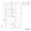 NicBex 31.4 Inch Bathroom Corner Cabinet with Adjustable Shelves for Dining Room,Bathroom,Kitchen - 3 of 4