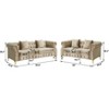 Hybition 2 Piece Velvet Chesterfield Button-Tufted Sofa Sets for Living Room - 2 of 4
