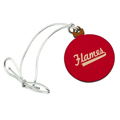 UIC Secondary Logo Mini Small Tiny Wood Christmas Tree Holiday Ornament