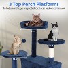 BestMassage Cat Tree 54/62/70/81 Inch Cat Tower with Sisal Scratching Post - 4 of 4