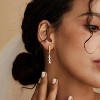 Dangle Earrings for Women 14K Gold Plated Dangly Dangling Earrings Dainty Trendy Drop Hypoallergenic Square - 2 of 4