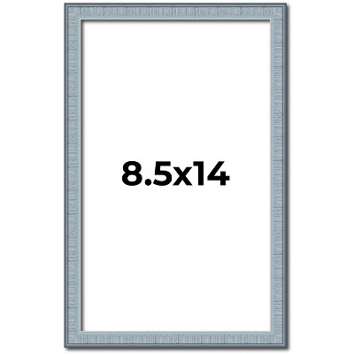 PosterPalooza | Photo Size Textured Blue Picture Frame - UV Acrylic, Foam Board Backing, Hanging Hardware