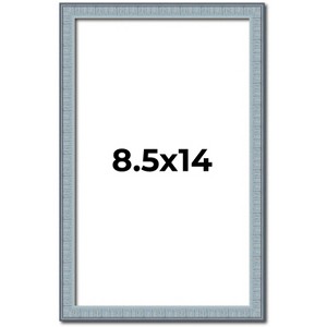 PosterPalooza | Photo Size Textured Blue Picture Frame - UV Acrylic, Foam Board Backing, Hanging Hardware - 1 of 4