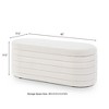 TiramisuBest 43.0" Storage Bench with Teddy Dark Green - Safety Hinge for Bedroom, Living Room, Entryway, Dark Green - 3 of 4