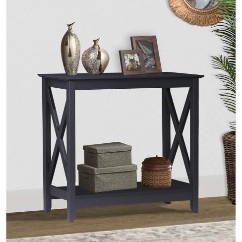 Saint Birch Lambert Modern Farmhouse Console Table, Black Oak : Target