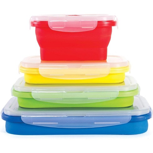 Kitchen + Home Thin Bins Collapsible Containers - Set Of Silicone Food Storage  Containers : Target